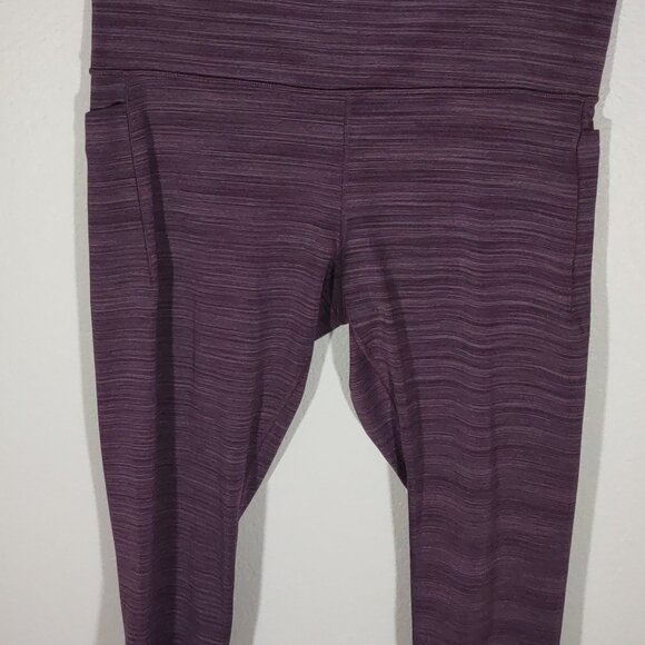 Athleta Salutation Stash Pocket II Space Dye Capri Cascadia Violet Size 2x - Picture 4 of 6